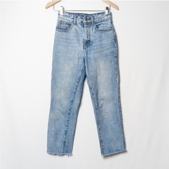 JOHN GALT FROM BRANDY MELVILLE LIGHT WASH DENIM JEANS BUTTONS CLOSURE SIZE XS - Picture 6 of 11